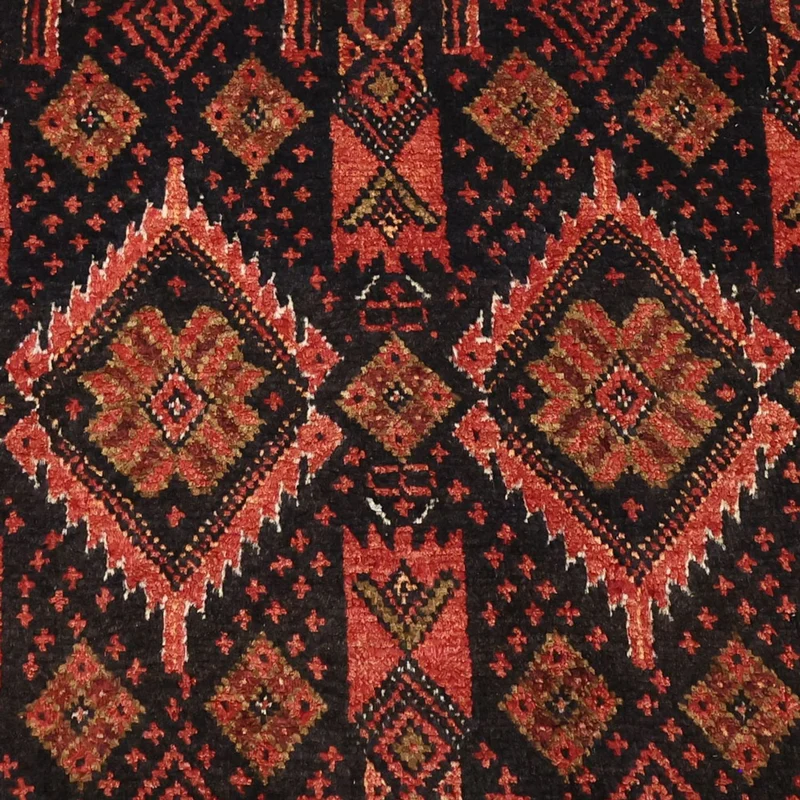 Belutsch Teppich 105x205cm - Orientteppich - dunkelrot