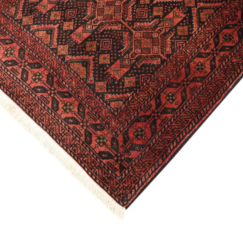 Belutsch Teppich 105x205cm - Orientteppich - dunkelrot
