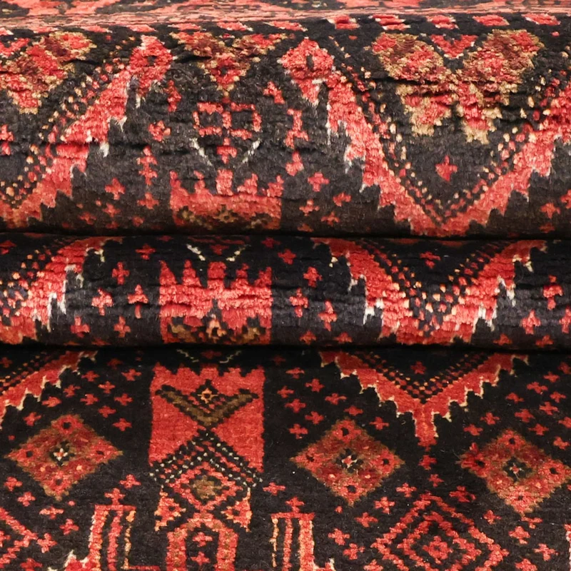 Belutsch Teppich 105x205cm - Orientteppich - dunkelrot