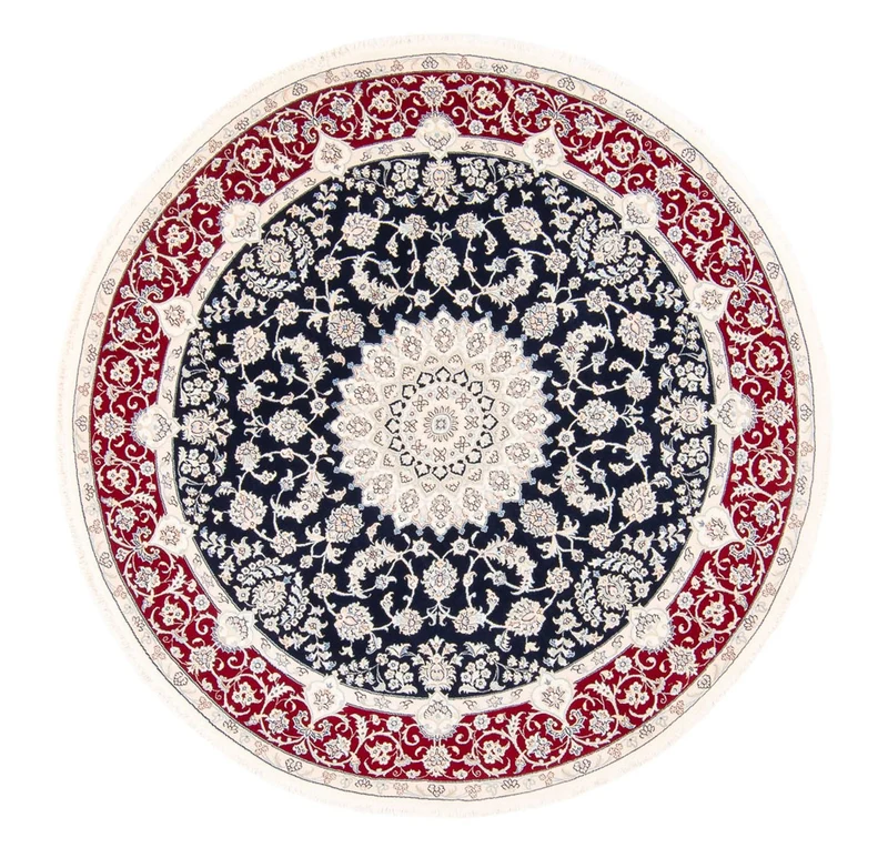 Nain Teppich 200x200cm - Perserteppich - dunkelblau