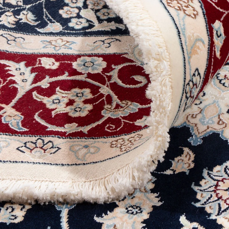 Nain Teppich 200x200cm - Perserteppich - dunkelblau