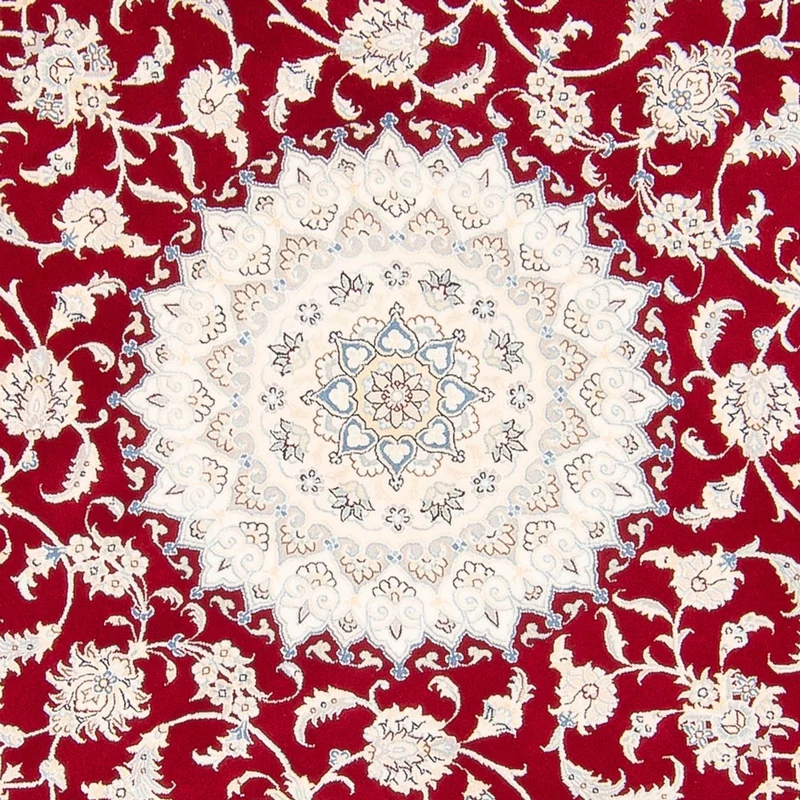 Nain Teppich 200x200cm - Perserteppich - rot