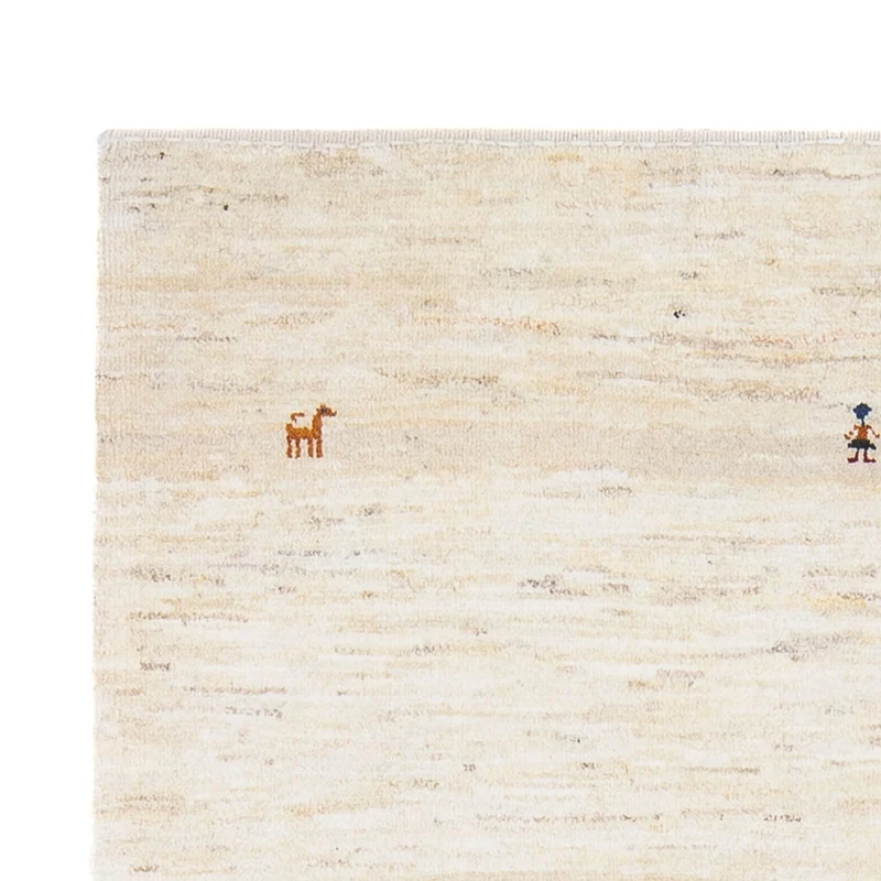 Gabbeh Persisch Teppich 120x176cm - Perserteppich Wollteppich - beige