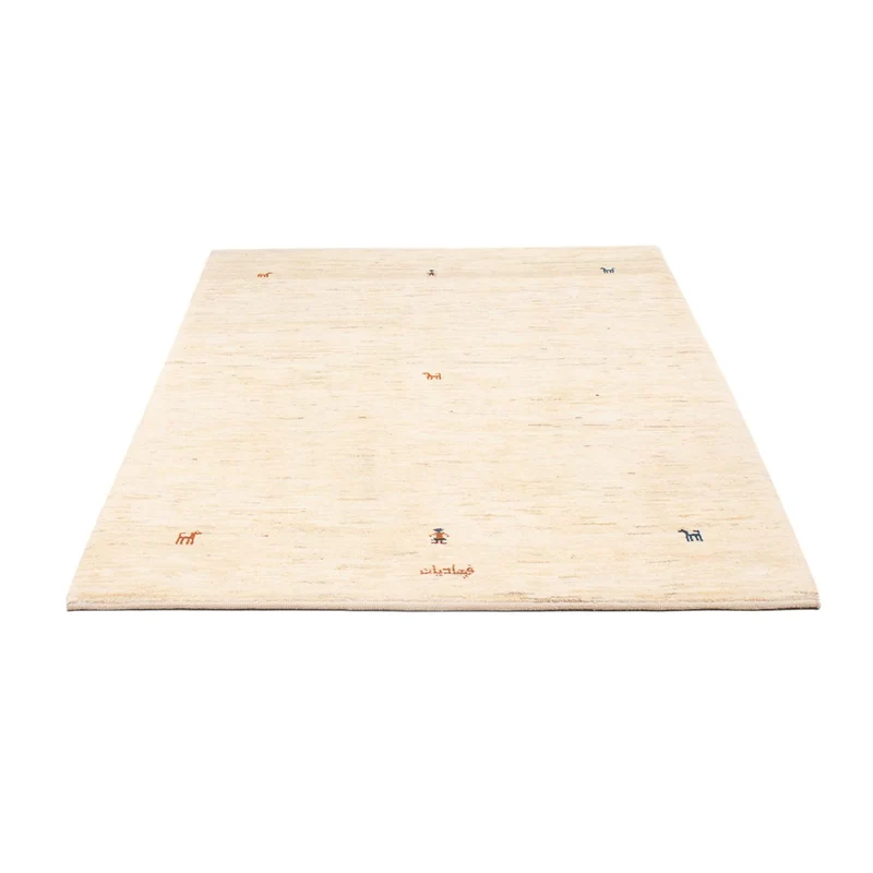 Gabbeh Persisch Teppich 120x176cm - Perserteppich Wollteppich - beige