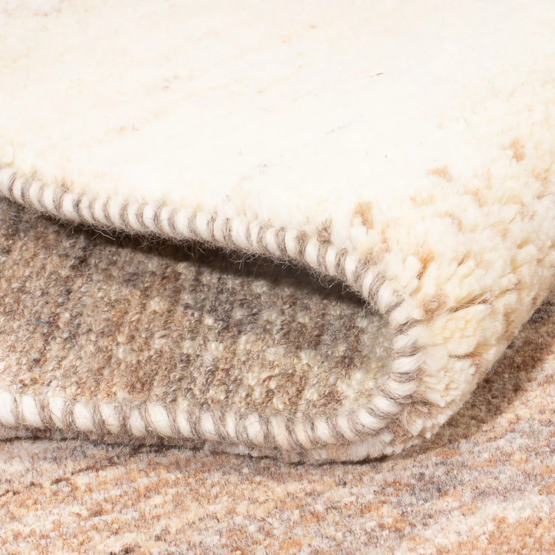 Gabbeh Persisch Teppich 80x339cm - Perserteppich Wollteppich - natur