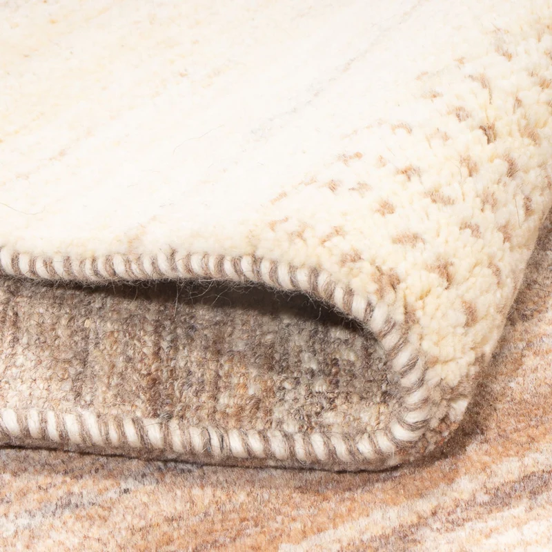Gabbeh Persisch Teppich 80x339cm - Perserteppich Wollteppich - natur