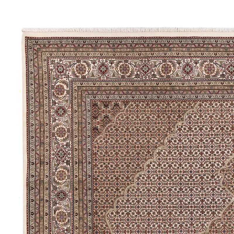 Indo Täbriz Teppich 249x304cm - Orientteppich - dunkelbeige