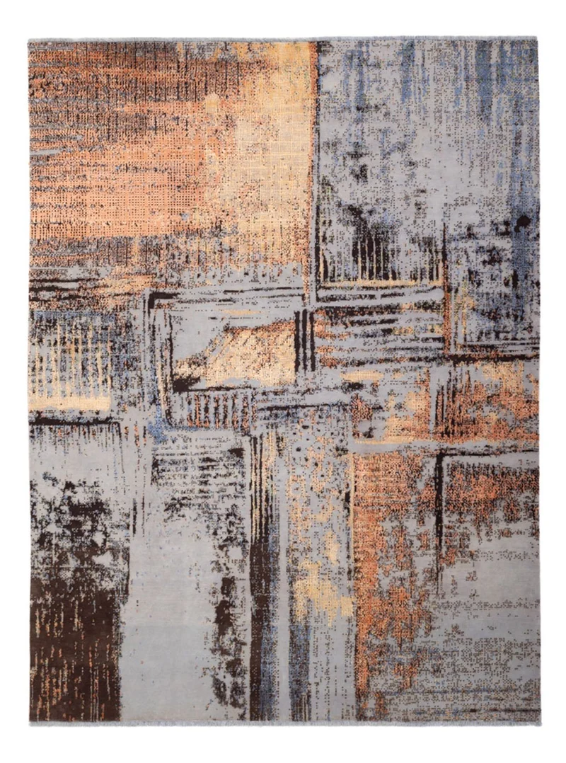 Designer Teppich 239x315cm - mehrfarbig