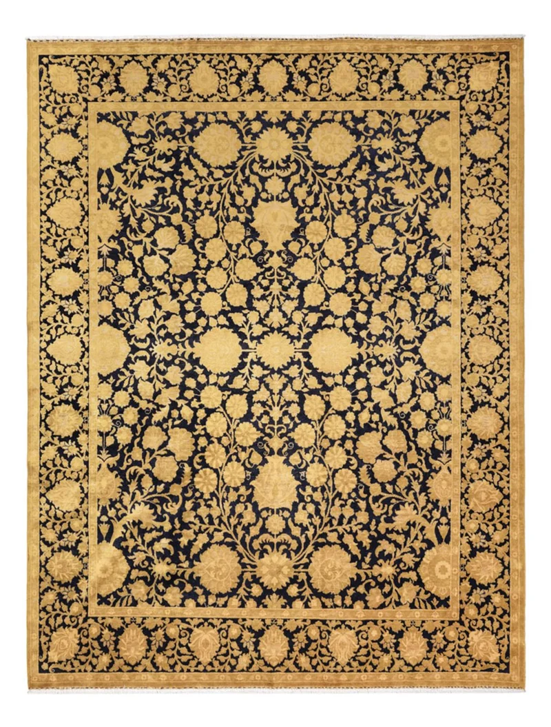 Designer Teppich 242x314cm - gold