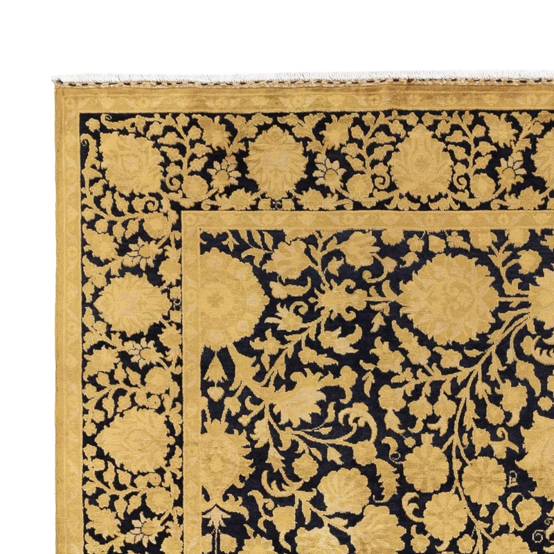 Designer Teppich 242x314cm - gold