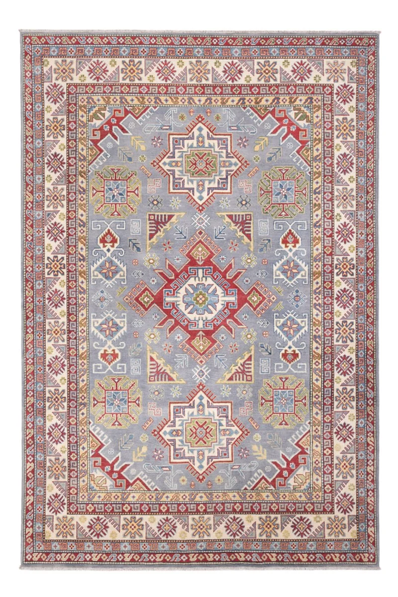 Kazak Teppich 202x302cm - Orientteppich - hellblau