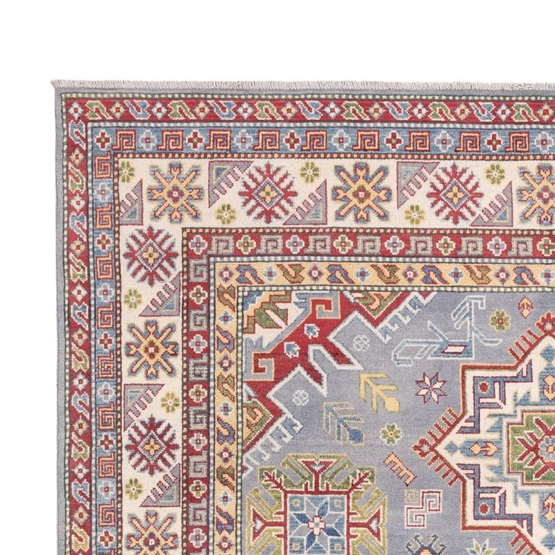 Kazak Teppich 202x302cm - Orientteppich - hellblau