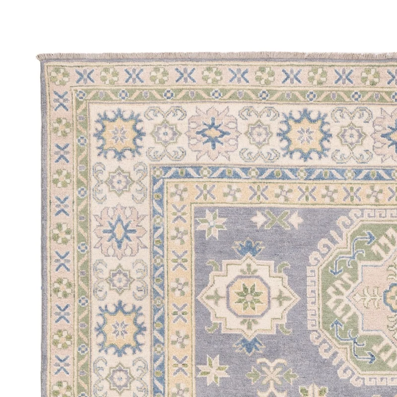 Kazak Teppich 201x299cm - Orientteppich - seeblau