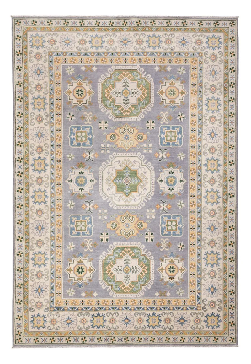 Kazak Teppich 203x299cm - Orientteppich - seeblau