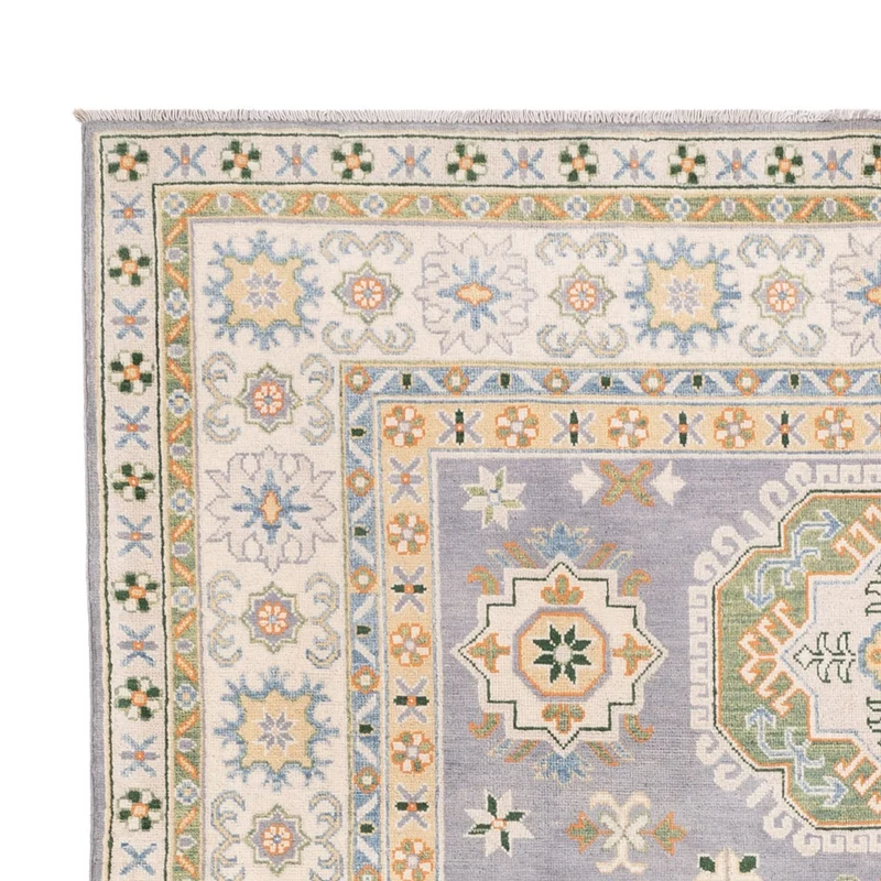 Kazak Teppich 203x299cm - Orientteppich - seeblau