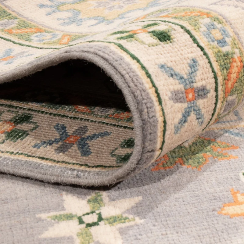 Kazak Teppich 203x299cm - Orientteppich - seeblau