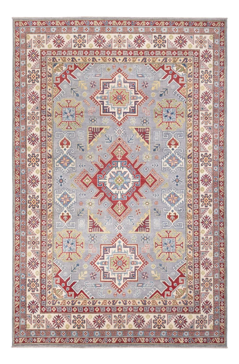 Kazak Teppich 201x301cm - Orientteppich - hellblau