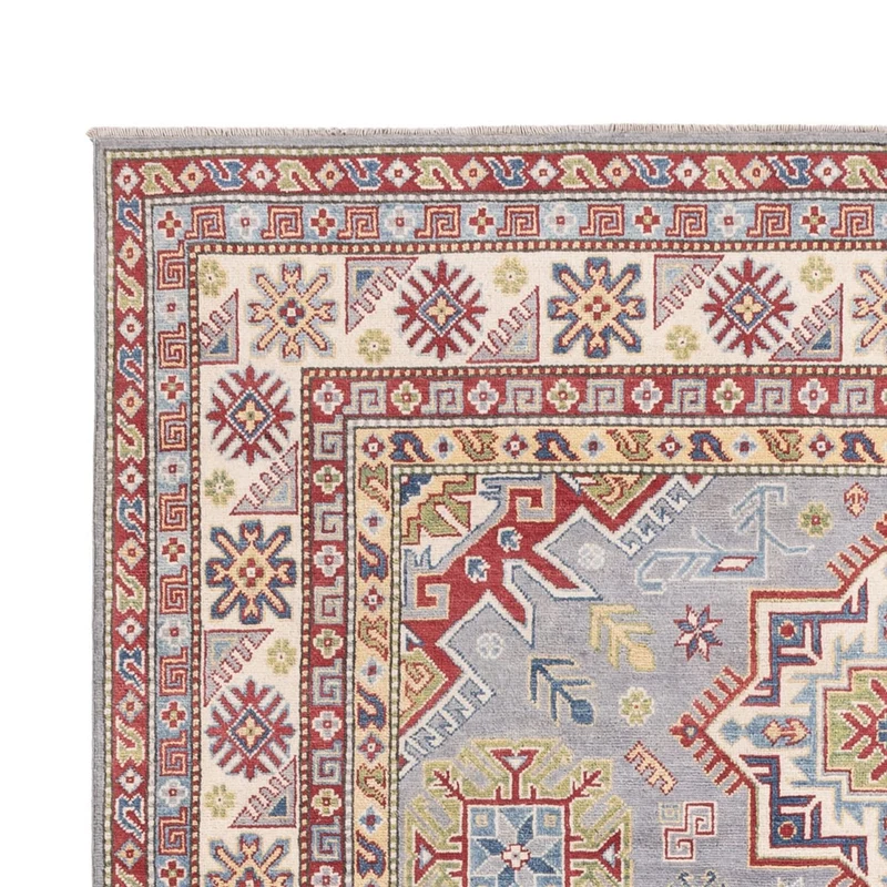 Kazak Teppich 201x301cm - Orientteppich - hellblau