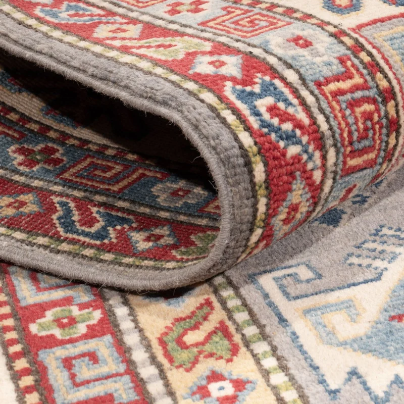 Kazak Teppich 201x301cm - Orientteppich - hellblau