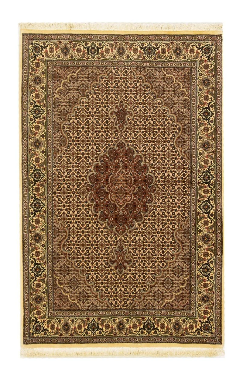 Täbriz - 50 Raj Teppich 103x160cm - Perserteppich - beige