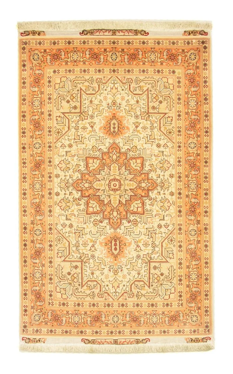 Täbriz - 50 Raj Teppich 103x160cm - Perserteppich - beige