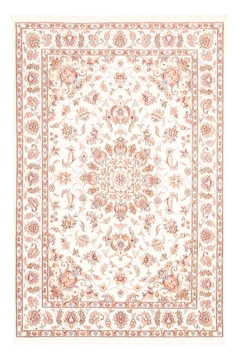 Täbriz Teppich 119x178cm - Perserteppich - creme