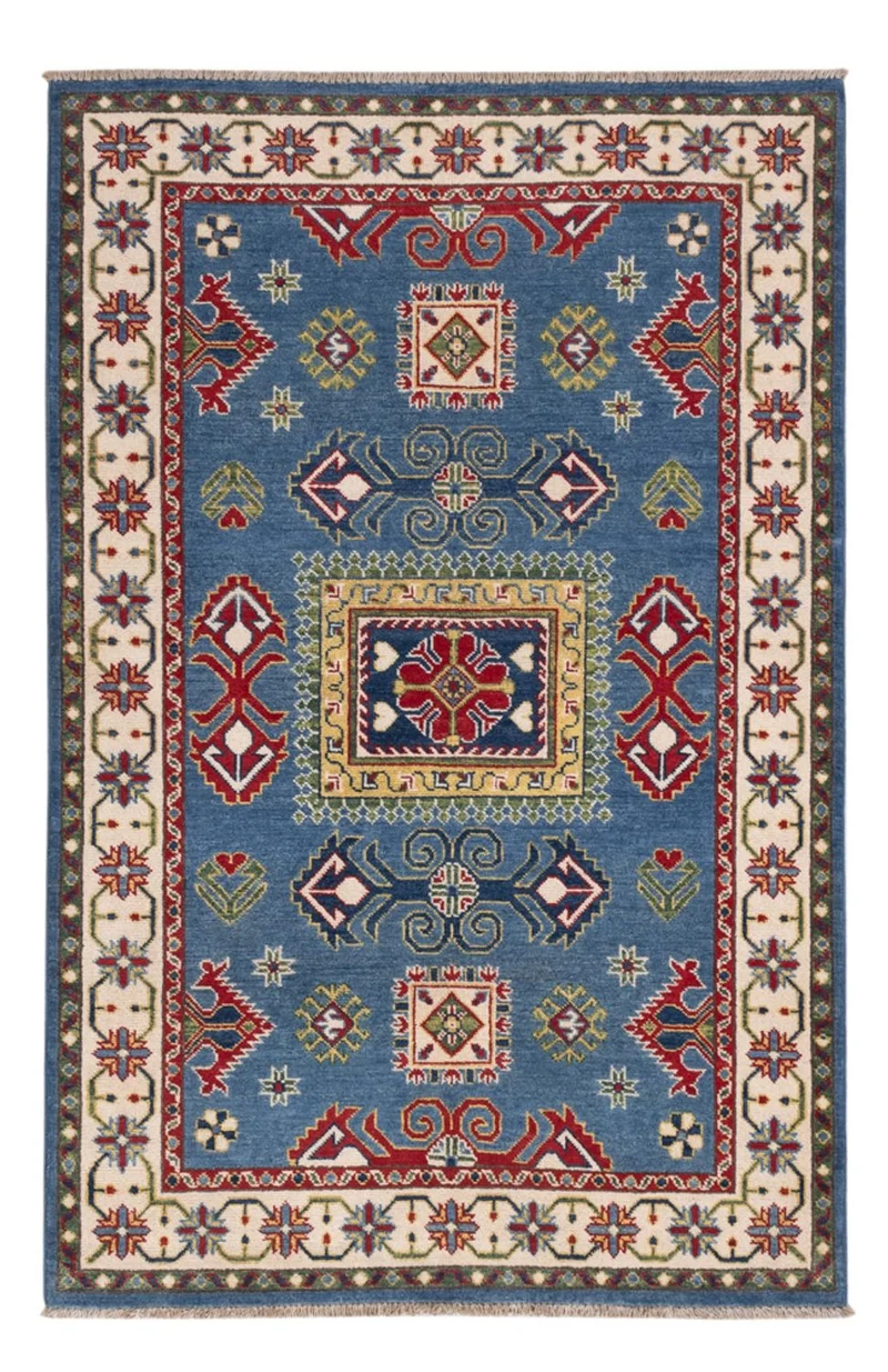 Kazak Teppich 121x184cm - Orientteppich - blau