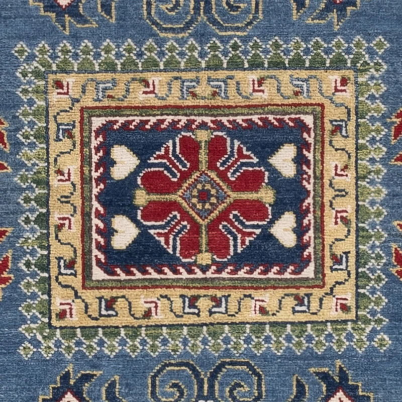 Kazak Teppich 121x184cm - Orientteppich - blau