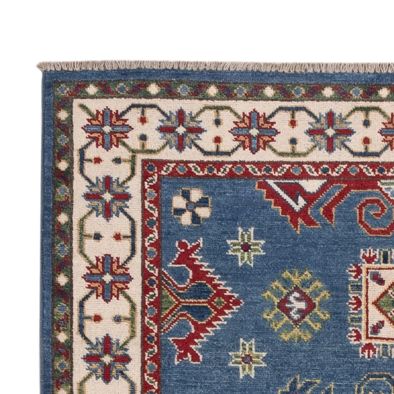 Kazak Teppich 121x184cm - Orientteppich - blau