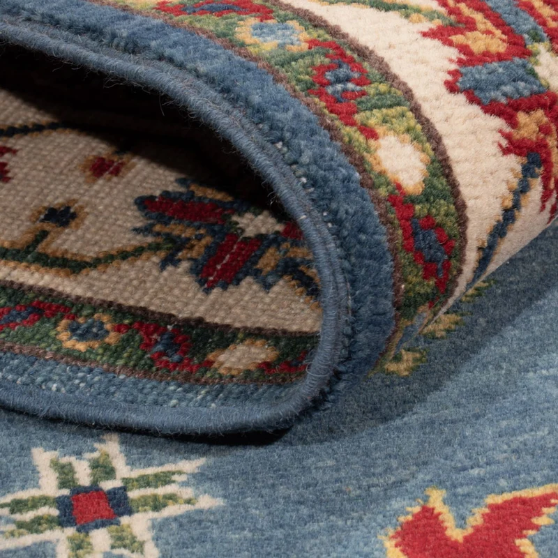Kazak Teppich 121x184cm - Orientteppich - blau