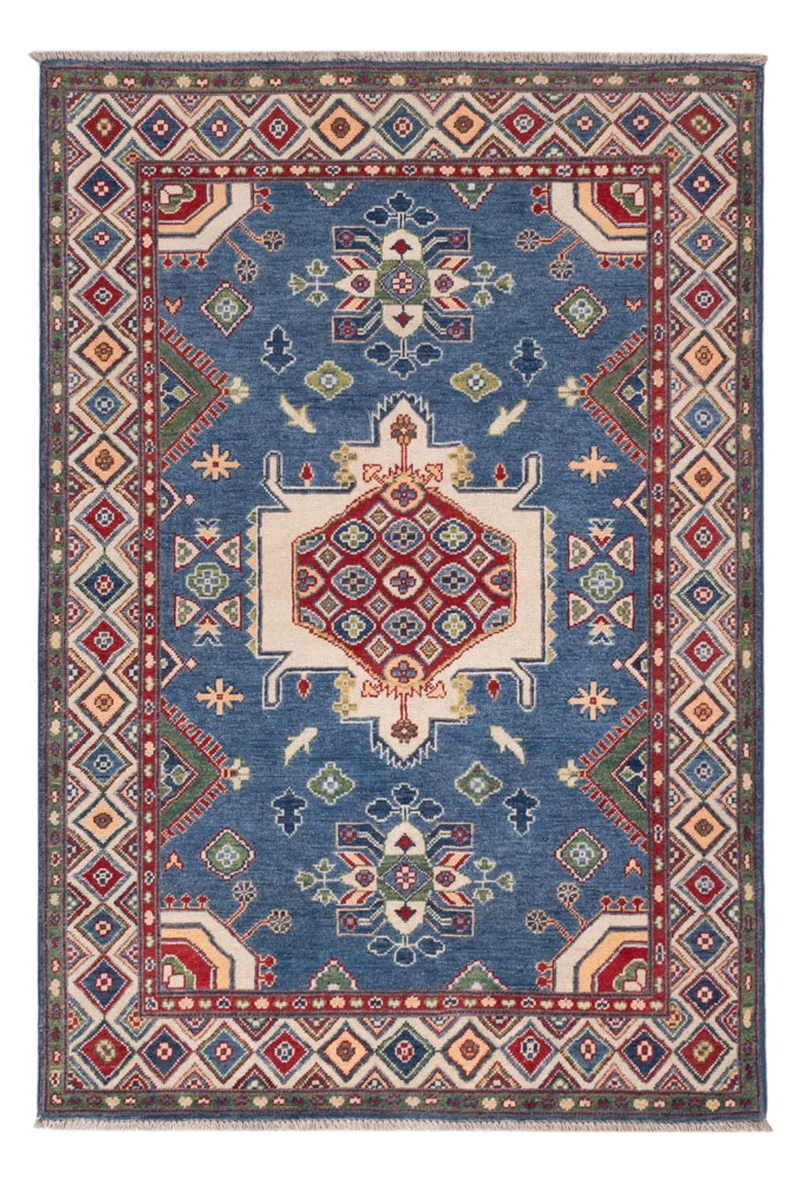 Kazak Teppich 122x183cm - Orientteppich - blau