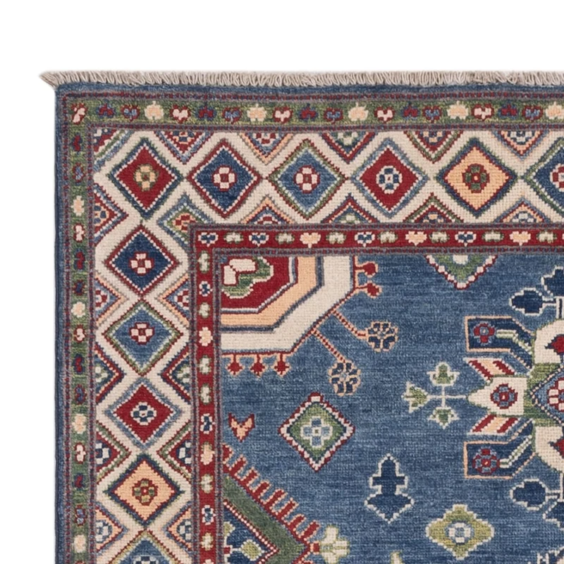 Kazak Teppich 122x183cm - Orientteppich - blau