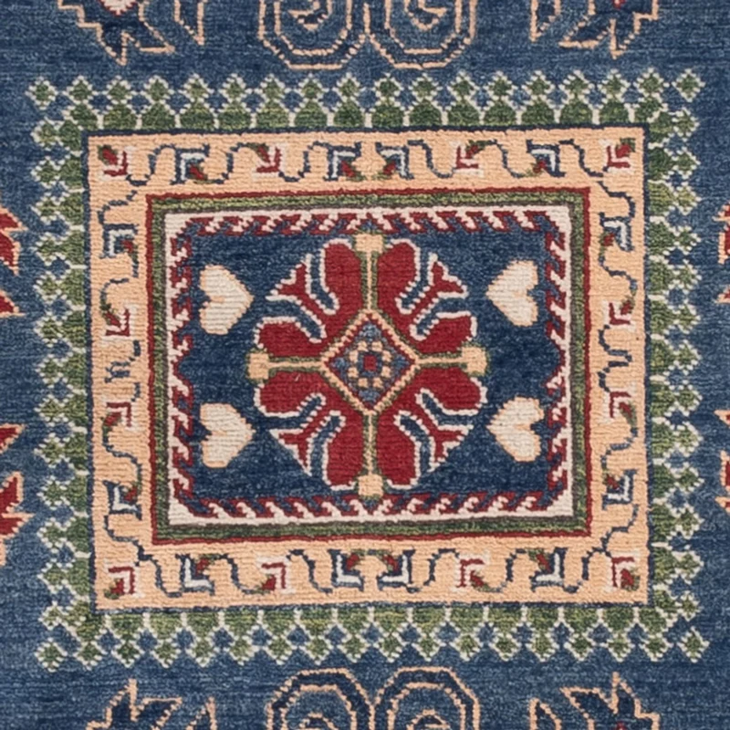 Kazak Teppich 122x188cm - Orientteppich - blau