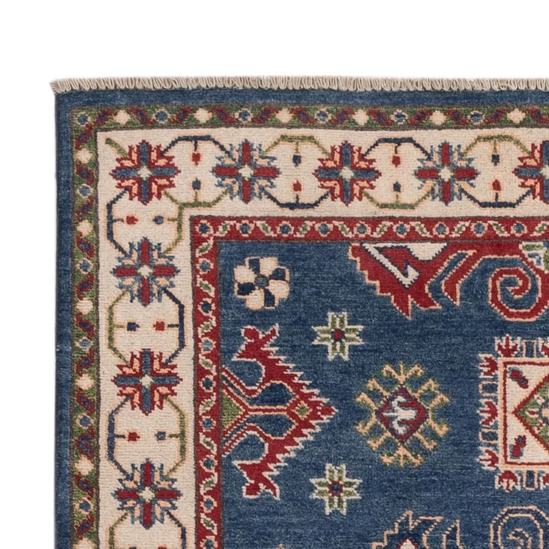 Kazak Teppich 122x188cm - Orientteppich - blau
