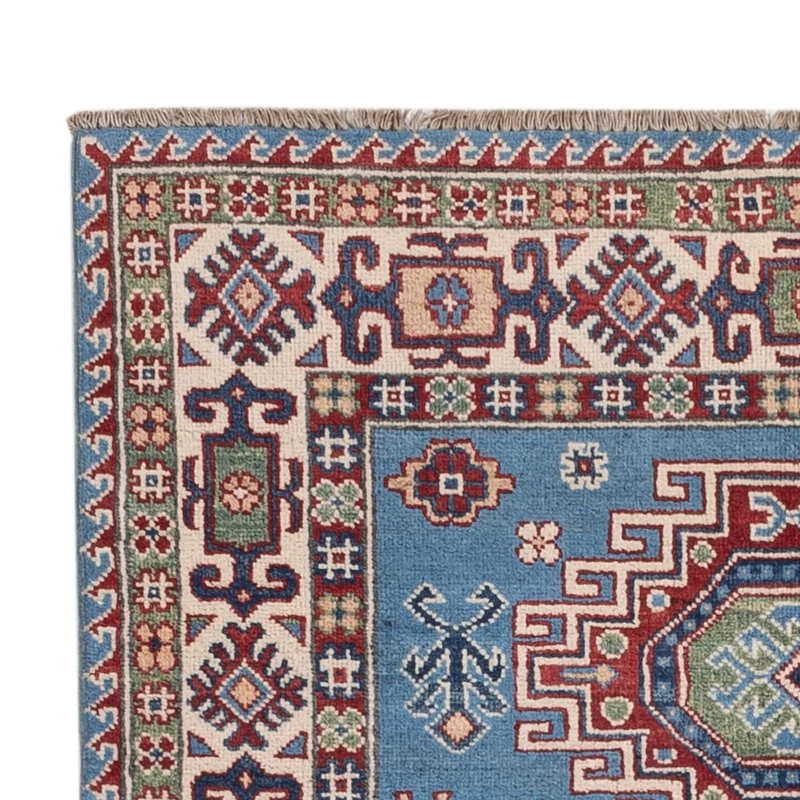 Kazak Teppich 120x186cm - Orientteppich - hellblau