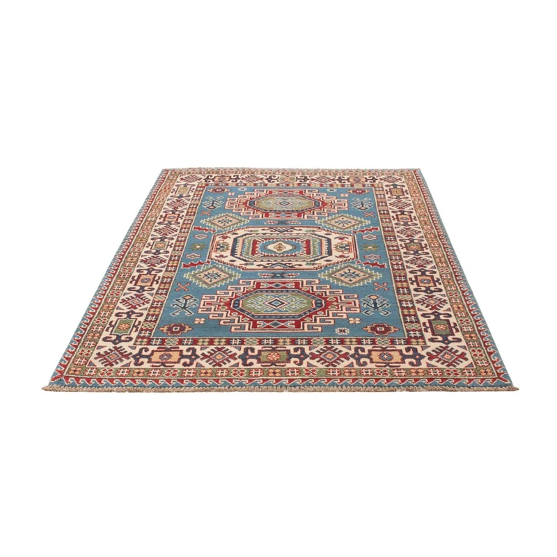 Kazak Teppich 120x186cm - Orientteppich - hellblau