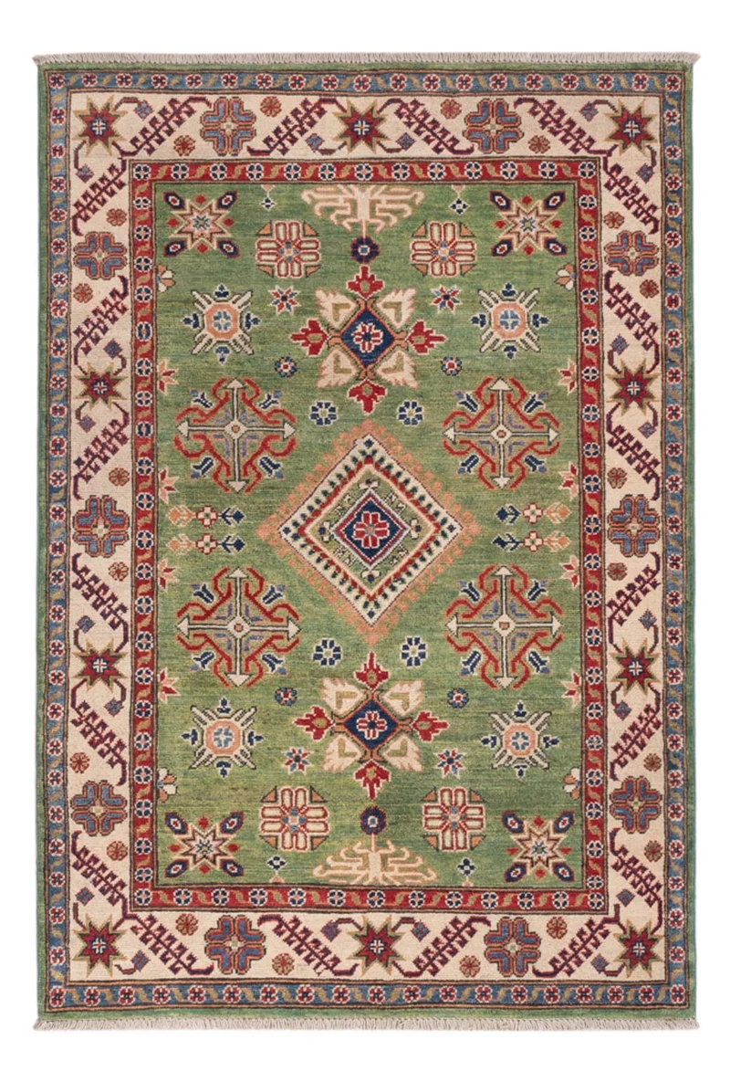 Kazak Teppich 123x182cm - Orientteppich - grün