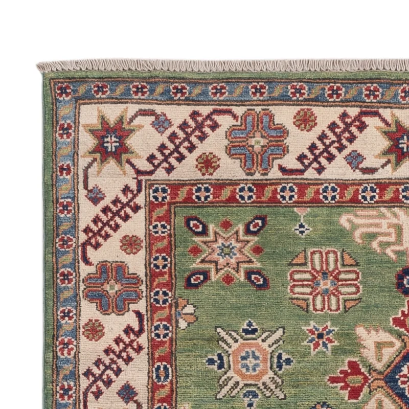 Kazak Teppich 123x182cm - Orientteppich - grün