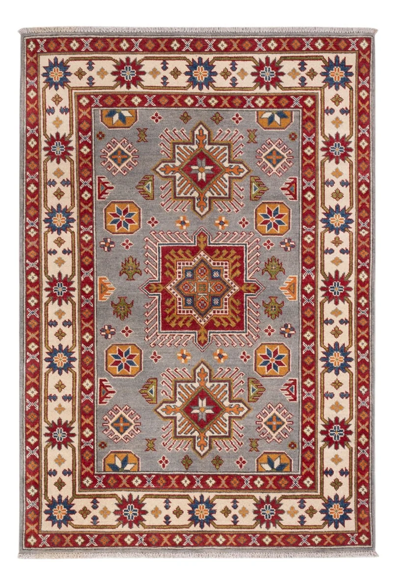 Kazak Teppich 122x181cm - Orientteppich - hellblau
