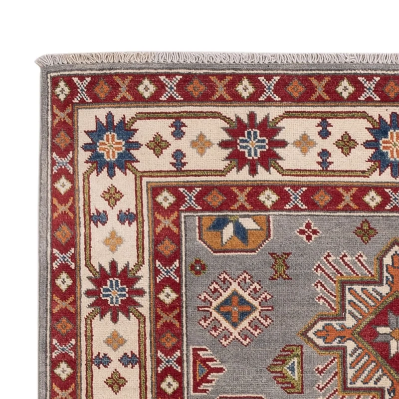 Kazak Teppich 122x181cm - Orientteppich - hellblau