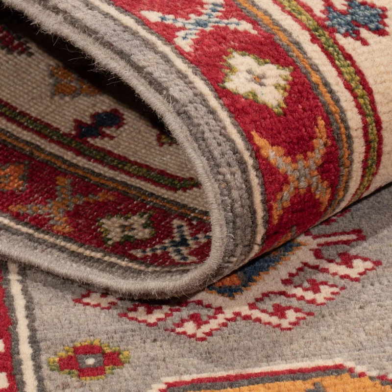 Kazak Teppich 122x181cm - Orientteppich - hellblau