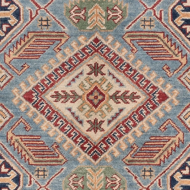 Kazak Teppich 120x185cm - Orientteppich - hellblau