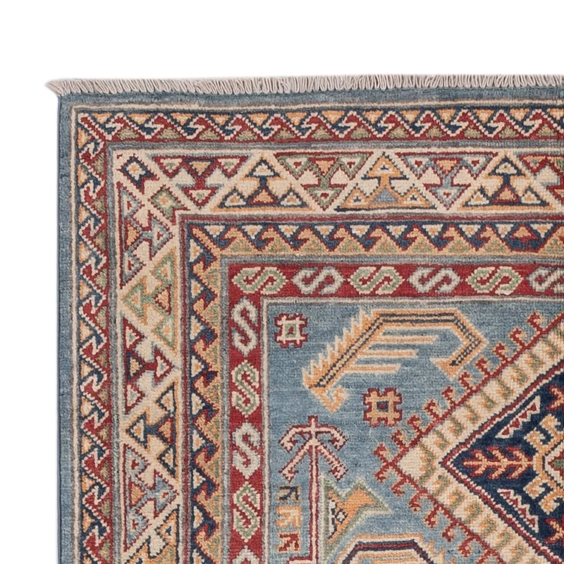Kazak Teppich 120x185cm - Orientteppich - hellblau