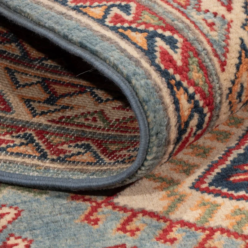 Kazak Teppich 120x185cm - Orientteppich - hellblau