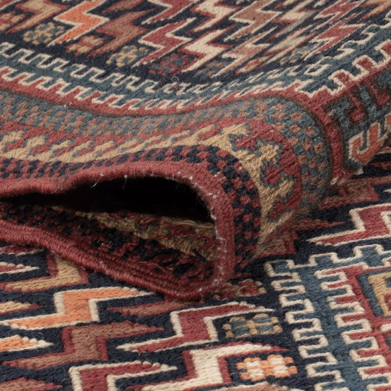 Kelim Afghan Teppich 152x216cm - dunkelbeige