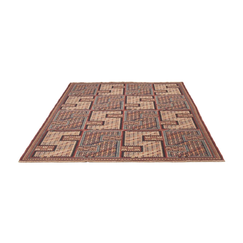 Kelim Afghan Teppich 152x216cm - dunkelbeige