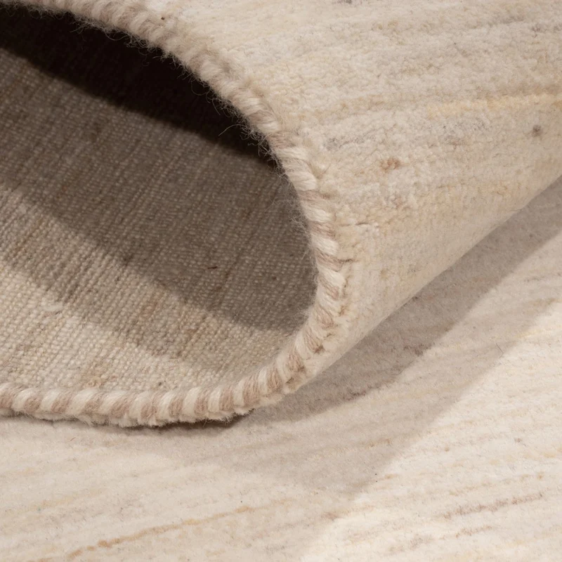 Indo Loribaft Teppich 84x294cm - Wollteppich - beige