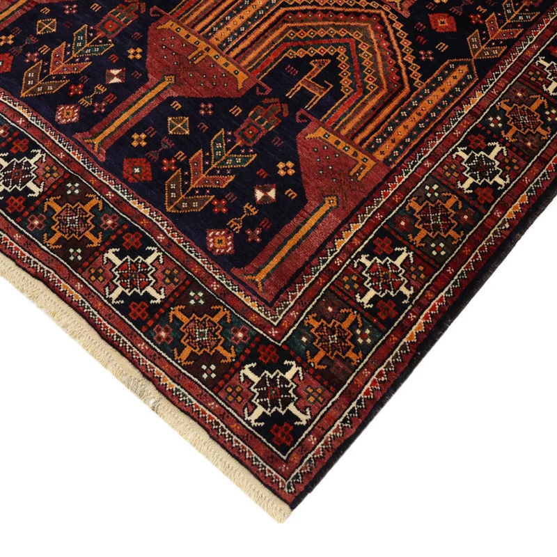 Belutsch Teppich 128x251cm - Orientteppich - dunkelrot