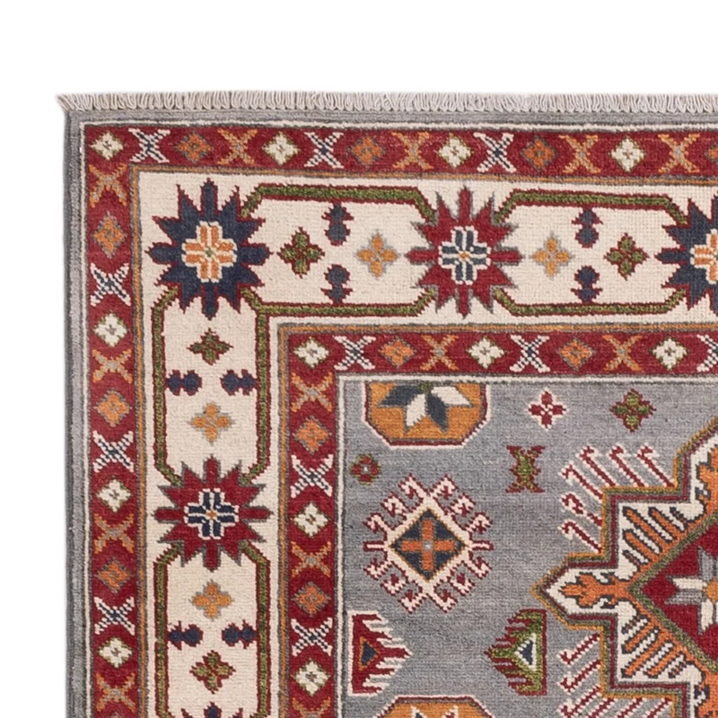 Kazak Teppich 123x181cm - Orientteppich - hellblau