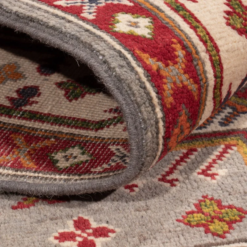 Kazak Teppich 123x181cm - Orientteppich - hellblau